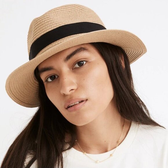 Madewell packable braided straw hat | floppy | beachy | travel | fun | OSFM | - Picture 11 of 11